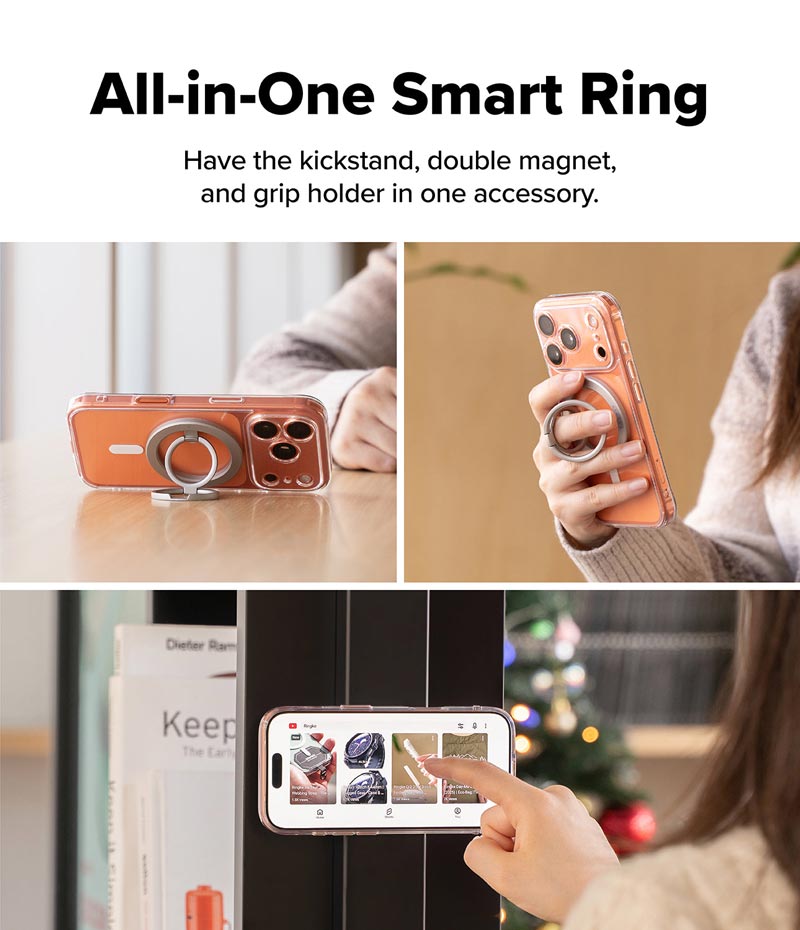 Giá đỡ từ tính RINGKE Dual Magnetic Smart Ring - Hàng Chính Hãng