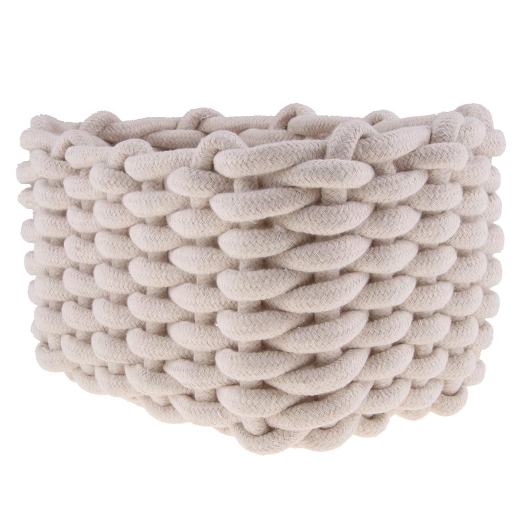 Linen Weaving Storage Baskets Box with Handle Laundry Basket Organizer