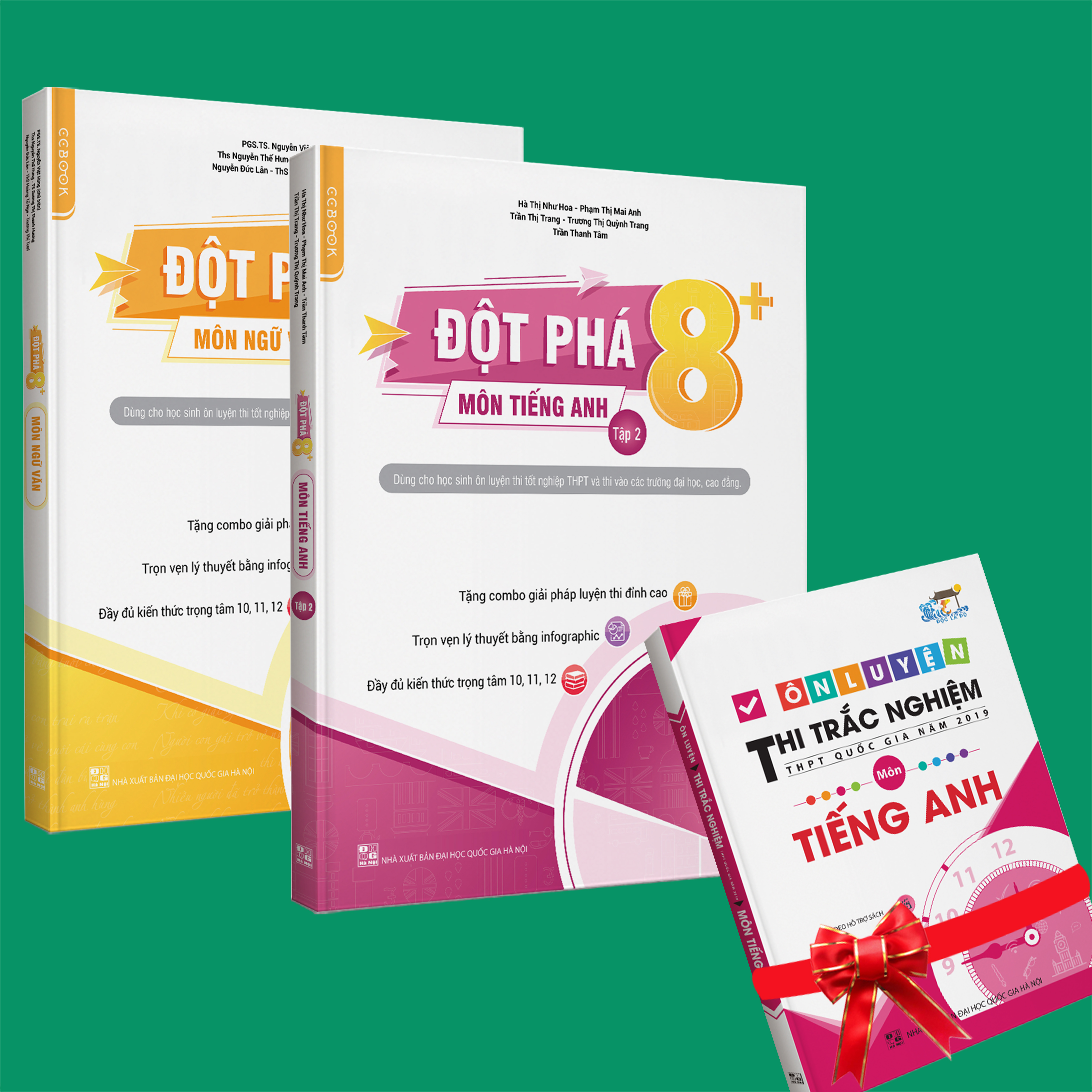 Sách - Combo Đột phá 8+ môn Tiếng anh tập 2 và Ngữ Văn