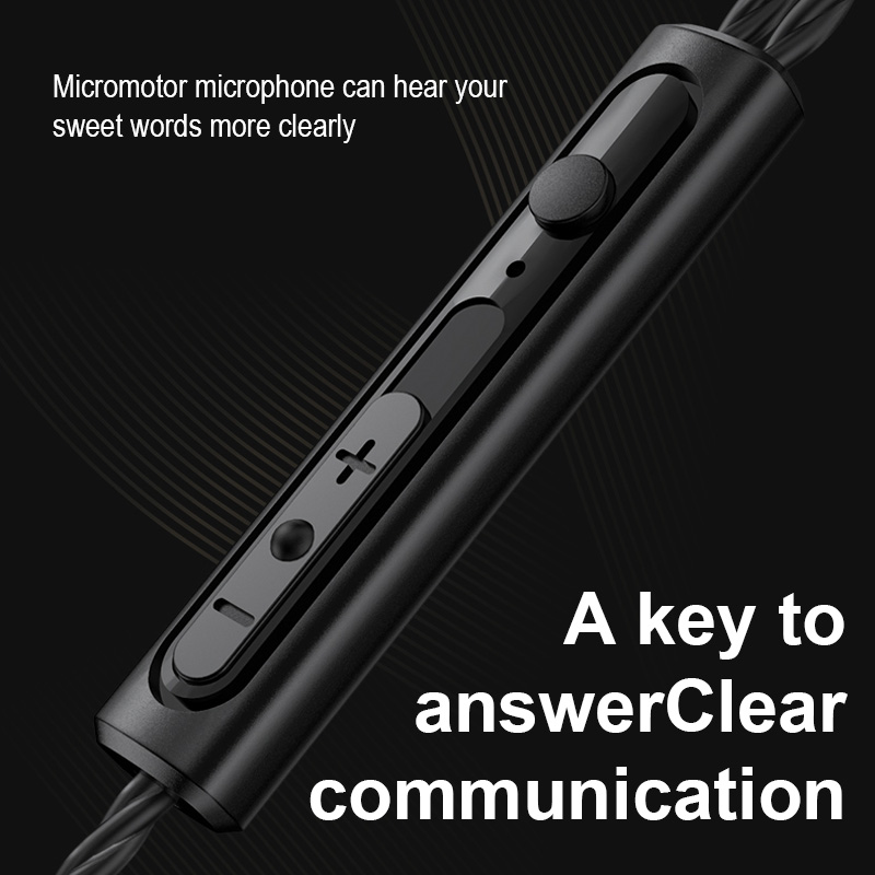 Transparent In-Ear Earphone Subwoofer Stereo Bass Earbuds Earphone With Mic