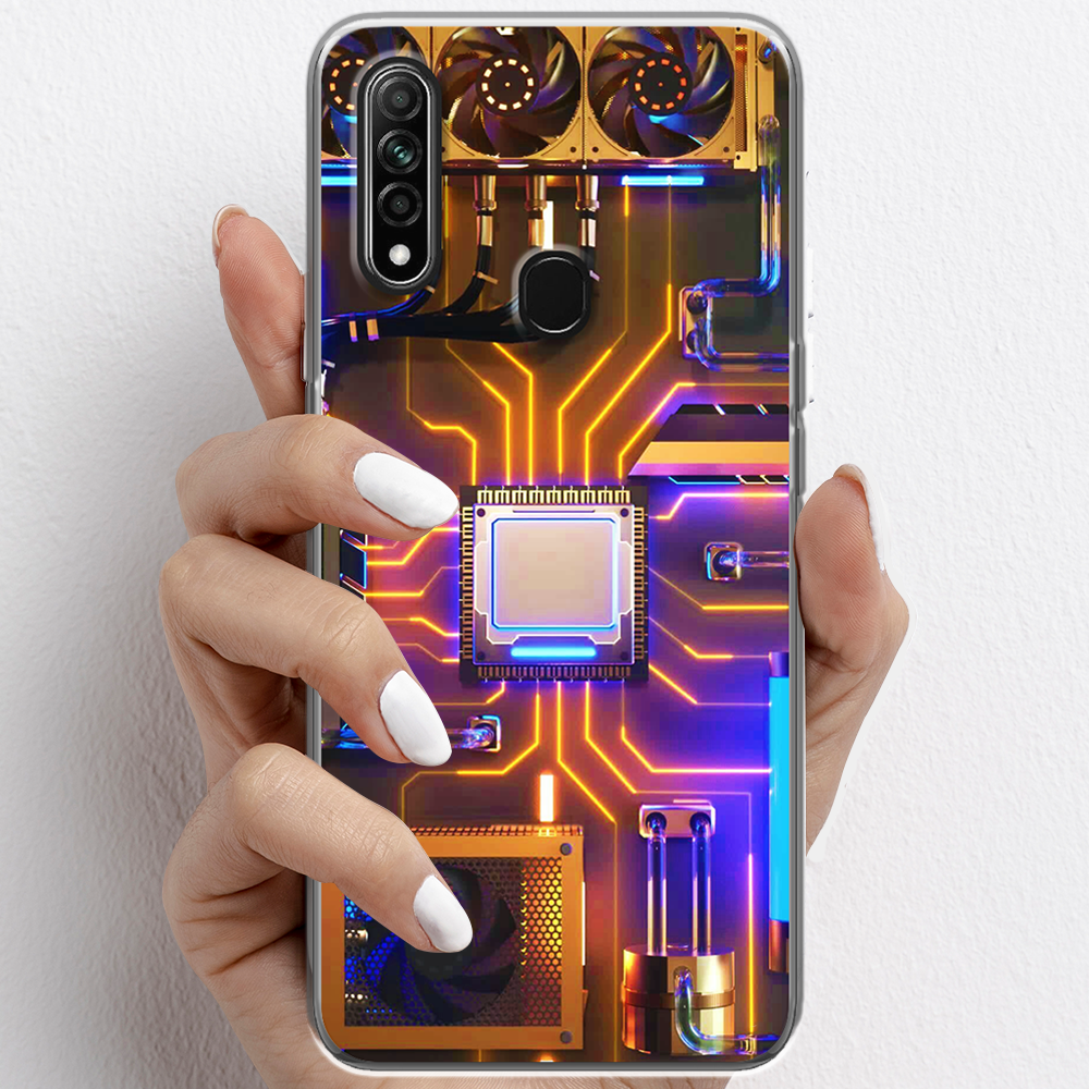 Ốp lưng cho Samsung Galaxy A30, Samsung Galaxy A31 nhựa TPU mẫu Chip CPU máy tính