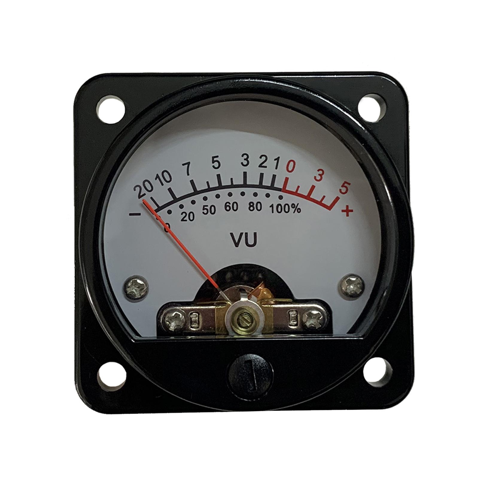 VU Meter 2 Pcs Power Amplifier Portable DB Meter High Precision VU Meter with White Backlight Sound Level Meter with
