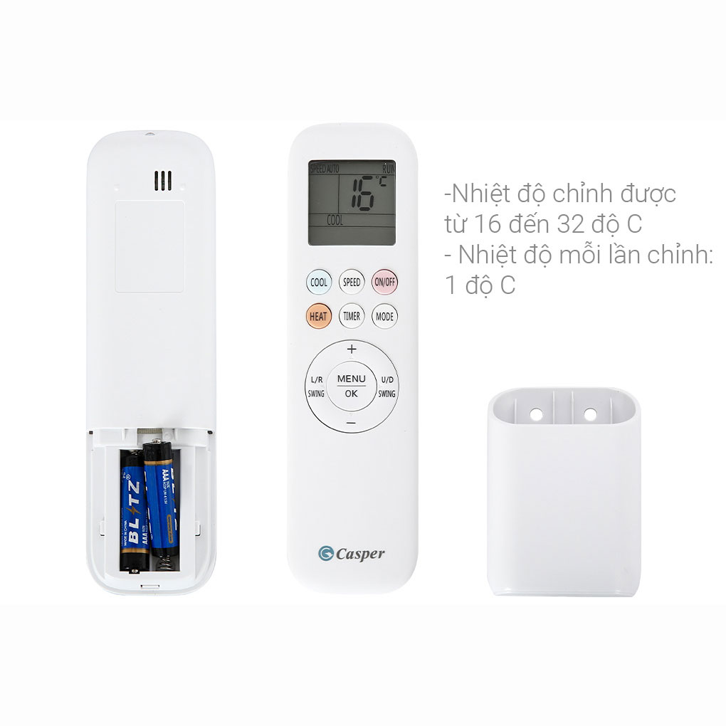 Điều hòa Casper 1 chiều Inverter 12000 BTU GC-12IS33 - Hàng chính hãng - Giao tại Hà Nội và 1 số tỉnh toàn quốc