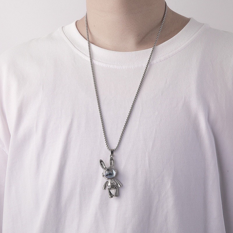 Vòng Cổ Hip Hop - Dây Chuyền Mặt Hình Thỏ Phong Cách Cá Tính Thời Trang Cho Nam Và Nữ