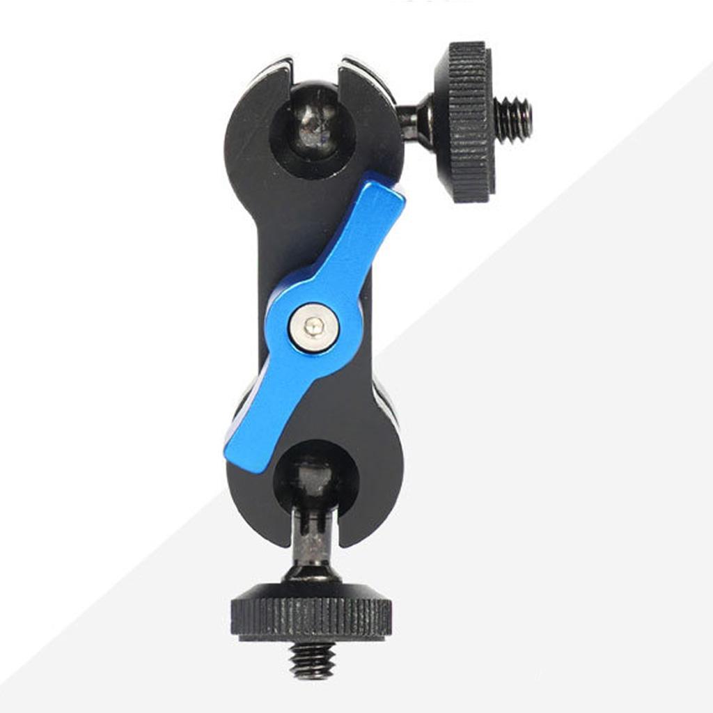 1/4 '' Double Ball Head  Bracket Hot Shoe  Arm