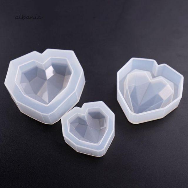 Khuôn Resin Trái Tim Đa Giác Bằng Silicone - Trường Thịnh Sài Gòn