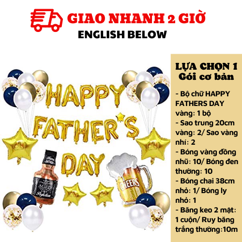 Bộ bong bóng trang trí ngày Father's Day balloon set mfd42