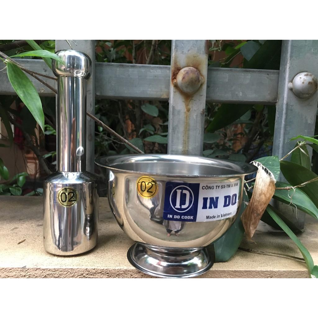 Bộ cối chày inox sáng bóng đủ size