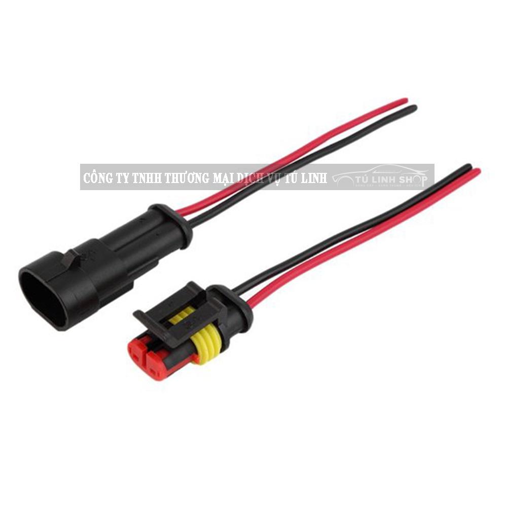 Đầu cút jack, giắc nối dây điện chống nước dùng cho xe máy, ô tô