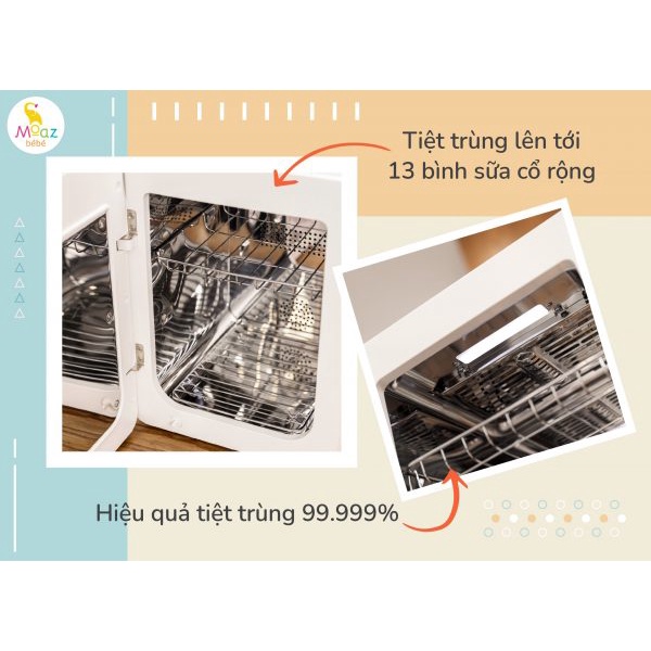 Máy tiệt trùng sấy khô tia UVC và bảo quản bình sữa Moaz BéBé MB-038