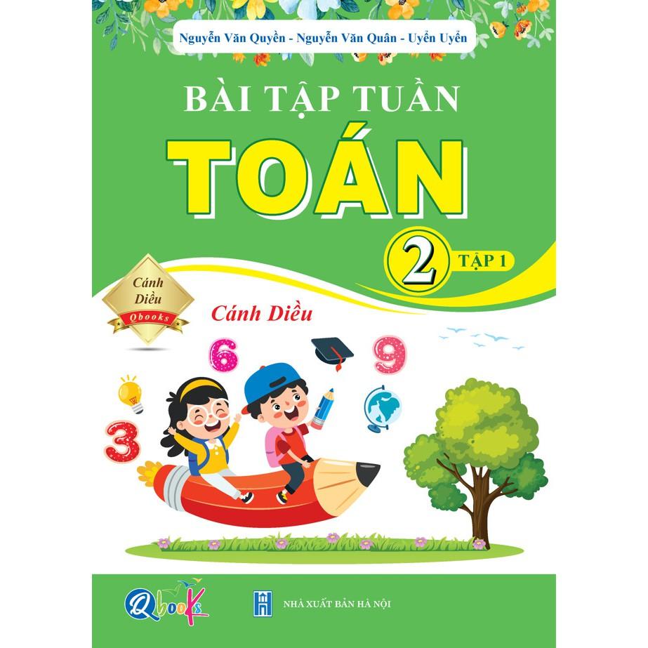 Sách - Combo Bài Tập Tuần và Đề Kiểm Tra Toán - Tiếng Việt Lớp 2 - Cánh Diều - Học Kì 1 (4 cuốn)