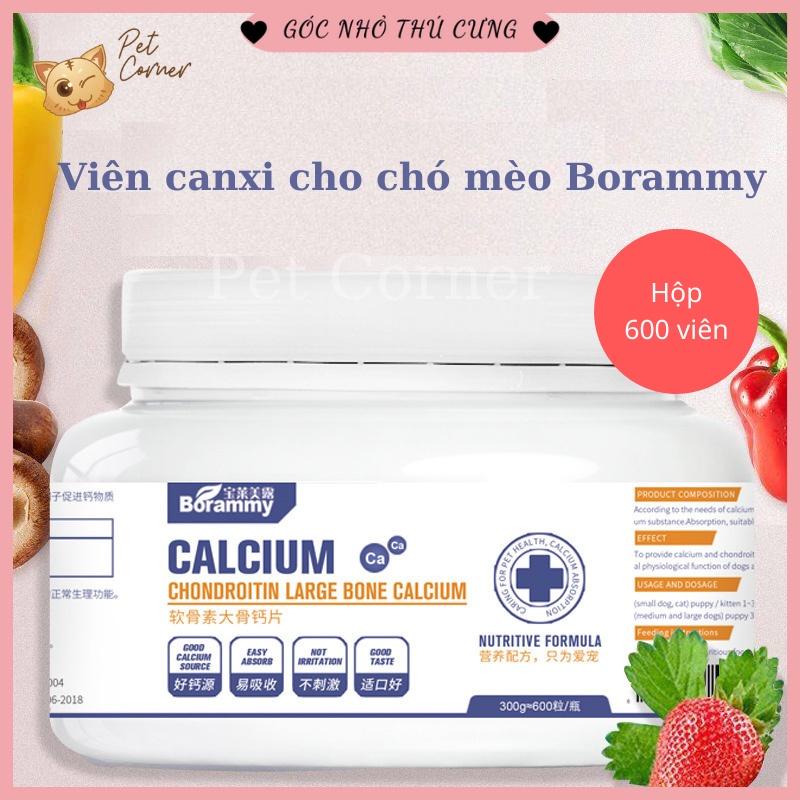 Viên canxi cho chó mèo Borammy