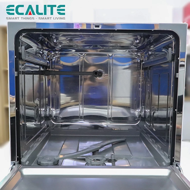 Máy rửa chén Ecalite EDW-SMS6080WH - 8 Bộ - Lắp đặt bàn - Hàng Chính Hãng - Hỗ Trợ Trả Góp