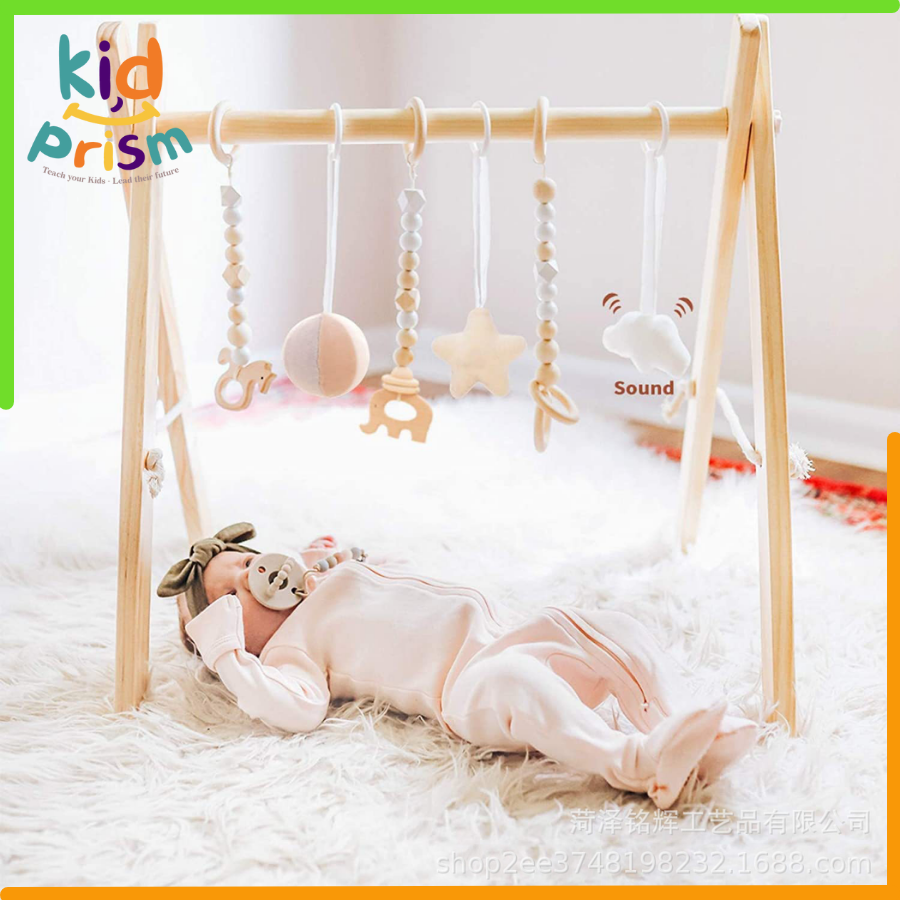 Kệ chữ A bằng gỗ cao cấp cho bé sơ sinh phát triển vận động tinh từ sớm (Giáo cụ Montessori)