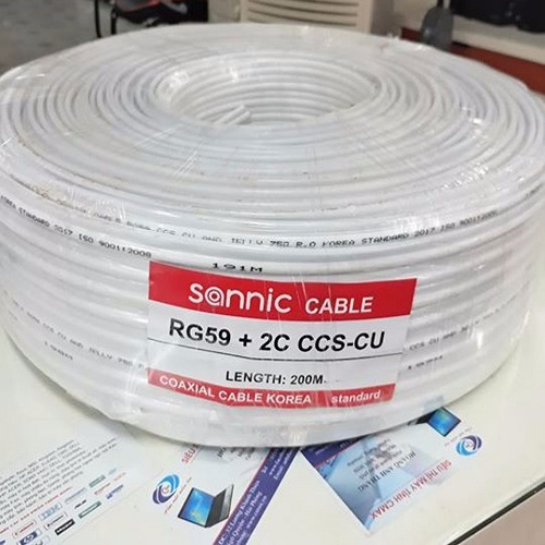 Dây cáp đồng SANNIC RG59+2C CCS-CU - Hàng chính hãng