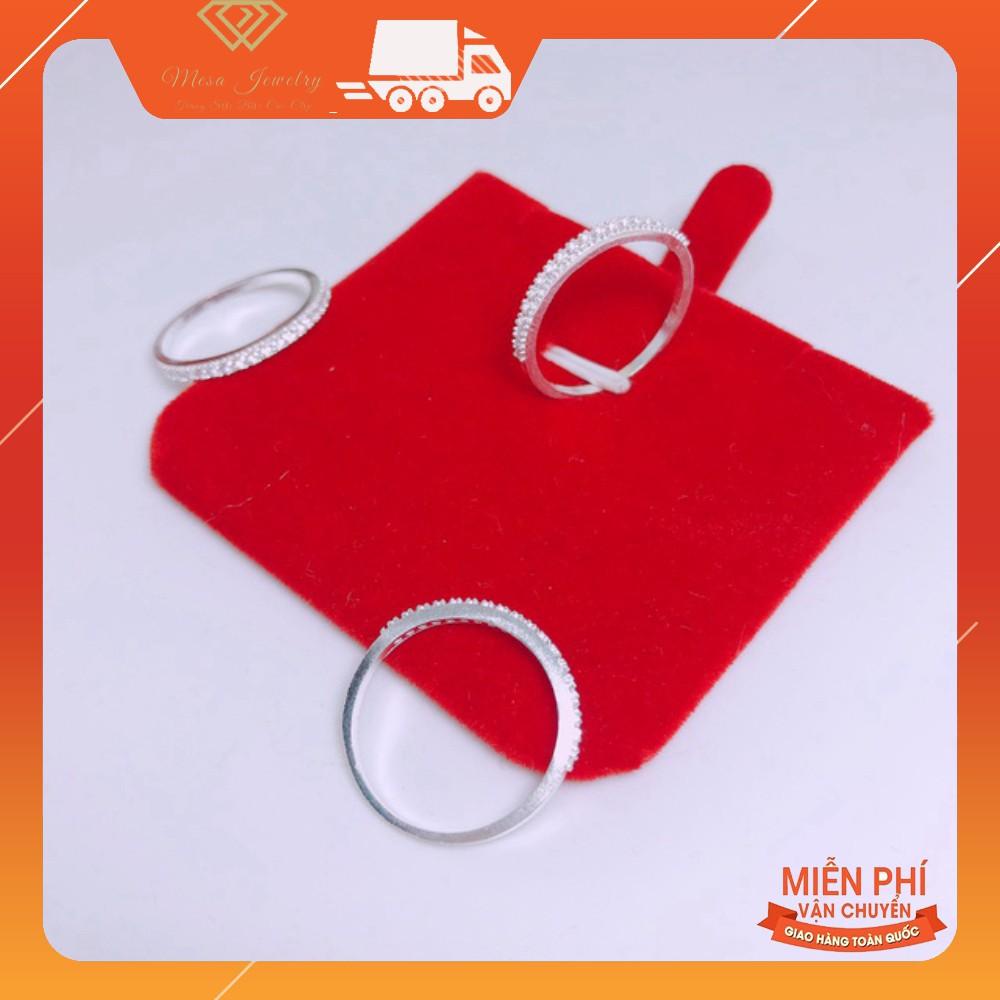 NHẪN NỮ BẠC TA - ĐÁ TRẮNG NHỎ