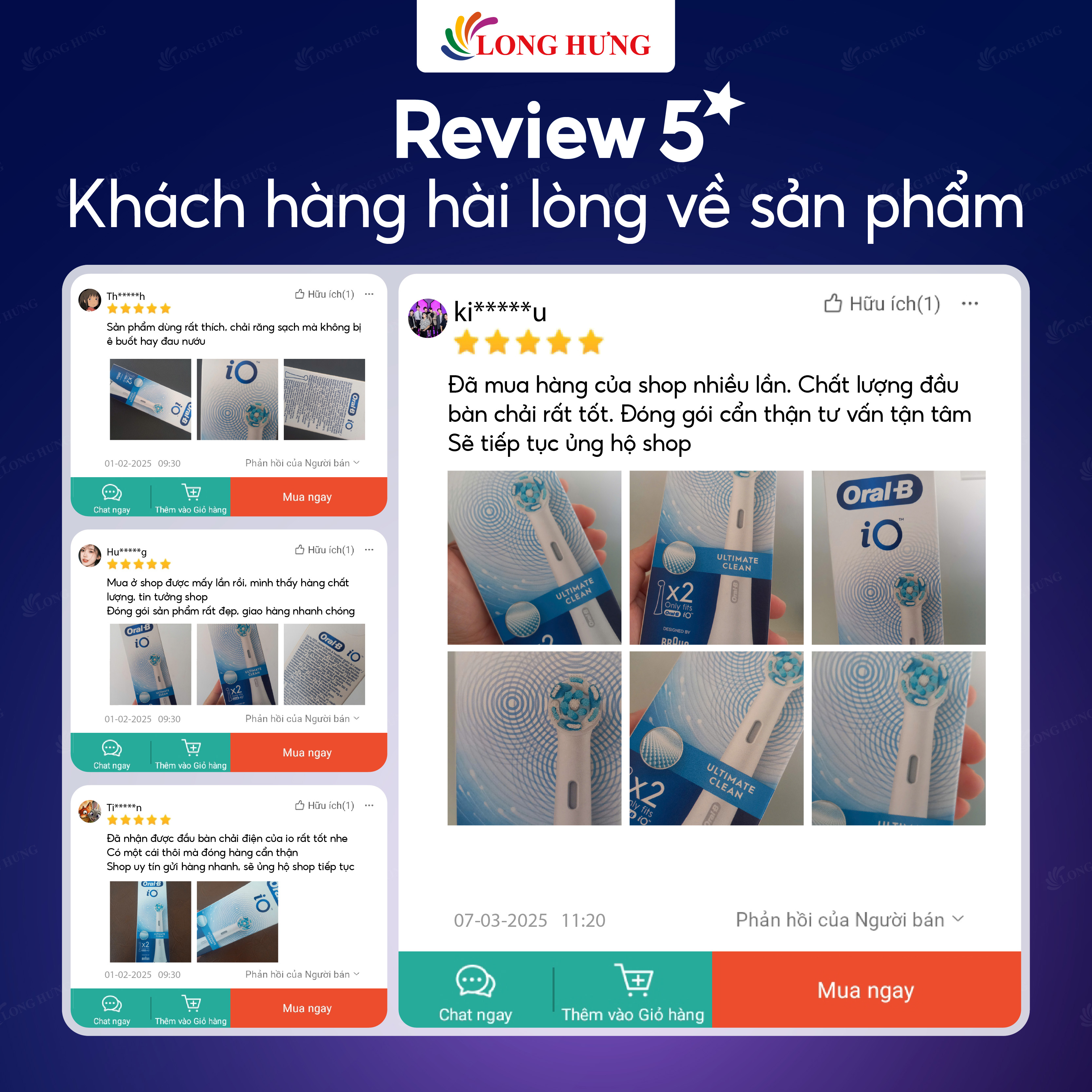 Đầu bàn chải điện Oral-B iO Series Ultimate Clean - Hàng chính hãng