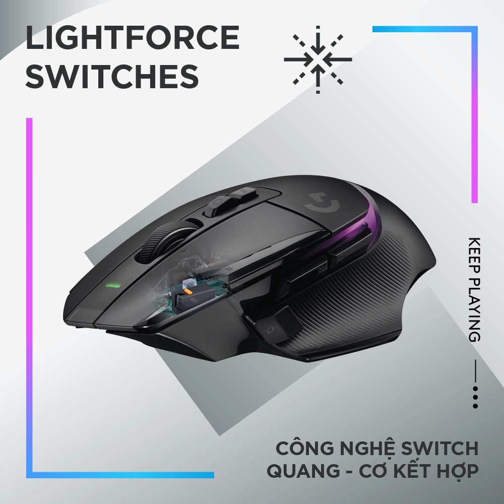 Chuột game không dây Logitech G502 X PLUS LIGHTSPEED - Hàng Chính Hãng