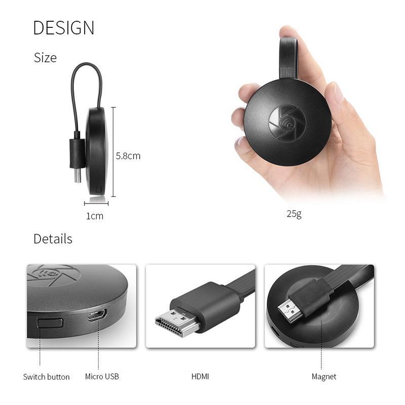 Ban Đầu Chromecast G2 4K Ultra HD Cho TV Streaming Cao Cấp Google Miracast [Thư Nhĩ Cáp]]