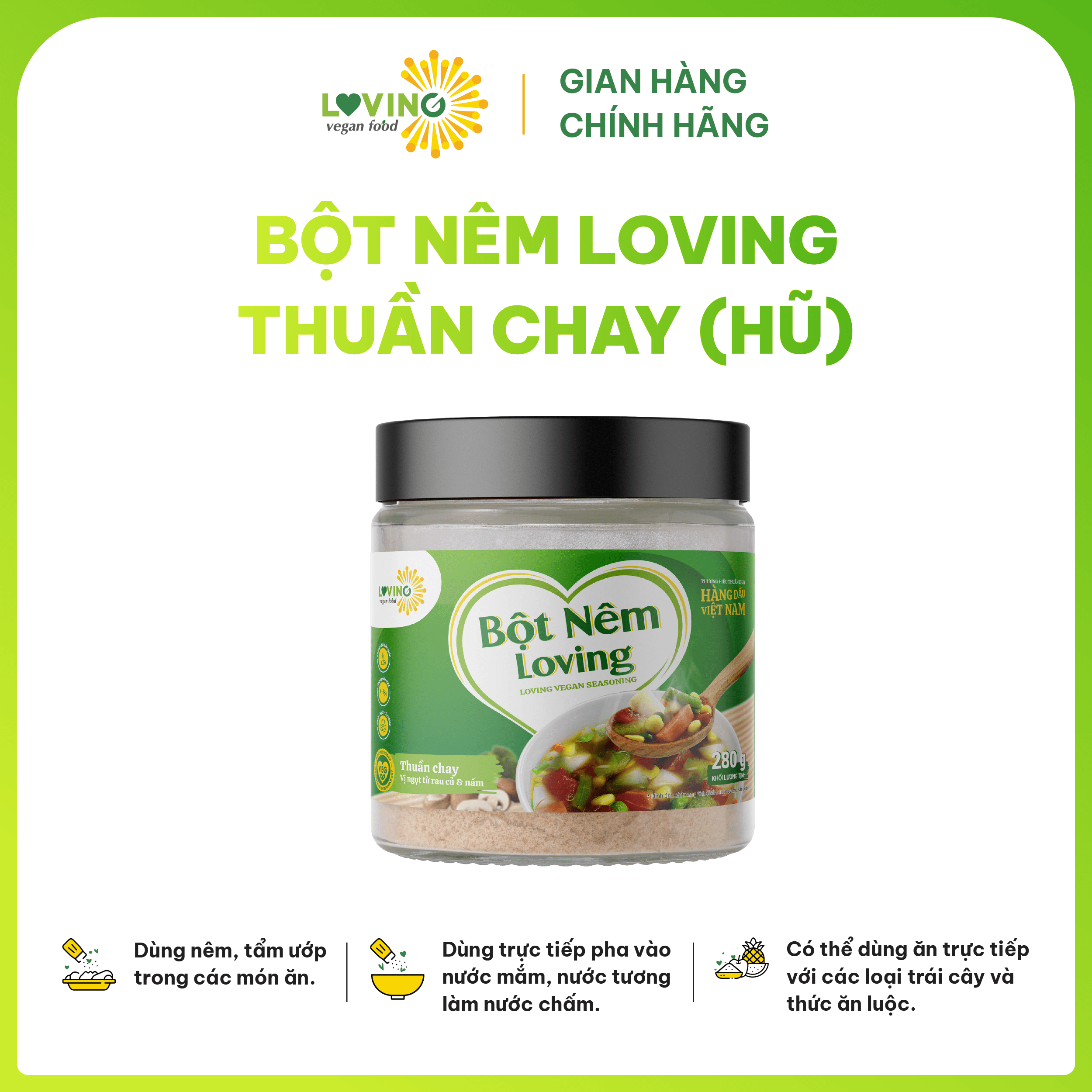 Bột Nêm Loving Thuần Chay hũ 280gram
