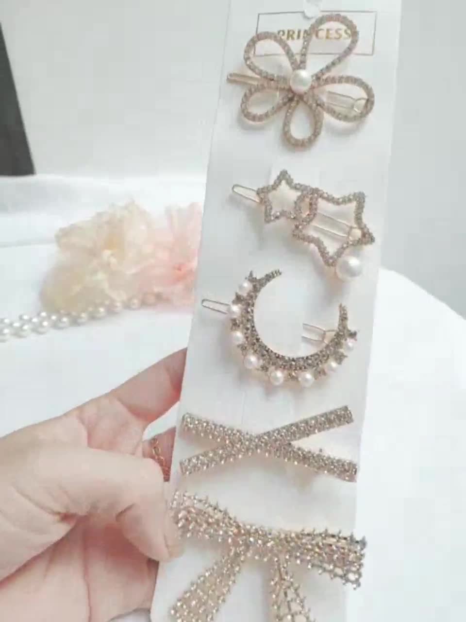 Sét 5 Kẹp Tóc Đính Đá