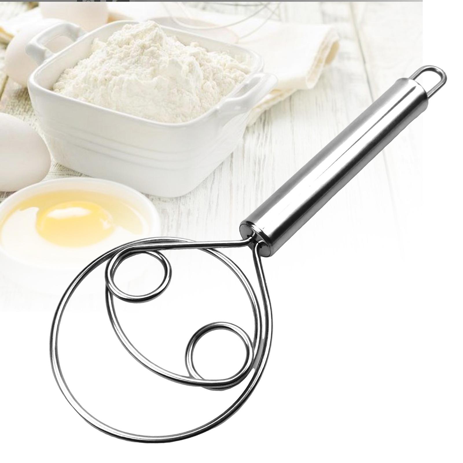 Manual Danish Whisk Bread Mixing Tool Flour Whisk Kitchen Baking Tools Traditional Dutch Whisk Baking Accessories for Biscuits Cake Pastry