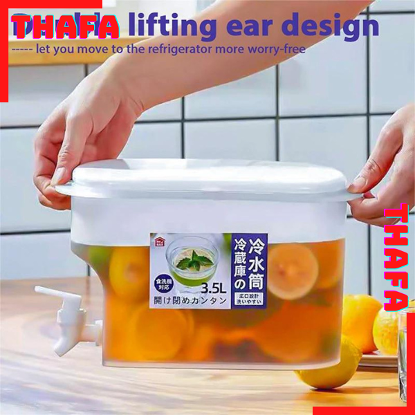 Bình đựng nước trái cây có vòi để tủ lạnh 3,5L hàng chính hãng THAFA