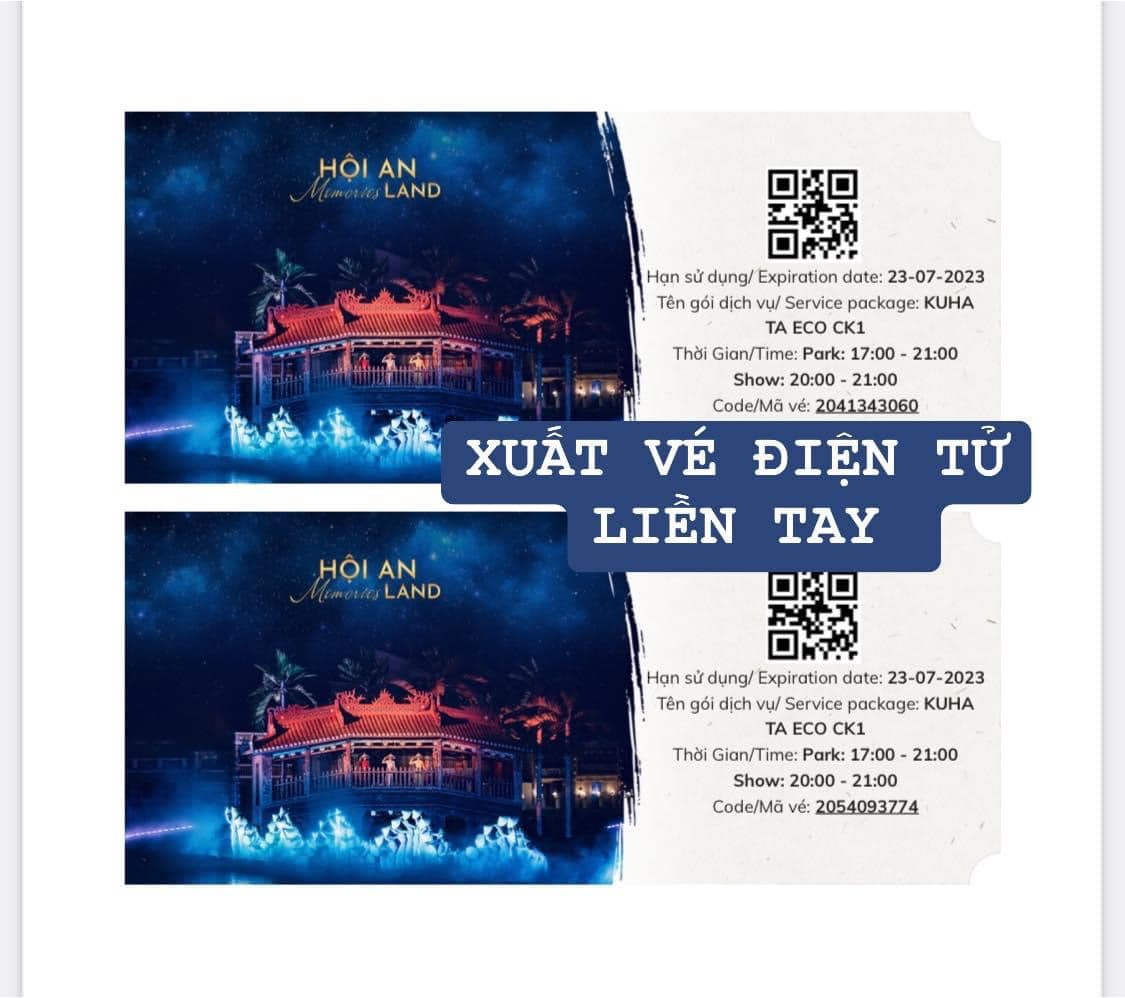 [Trani Travel] Vé QR CODE Show Ký Ức Hội An Siêu Tiết Kiệm