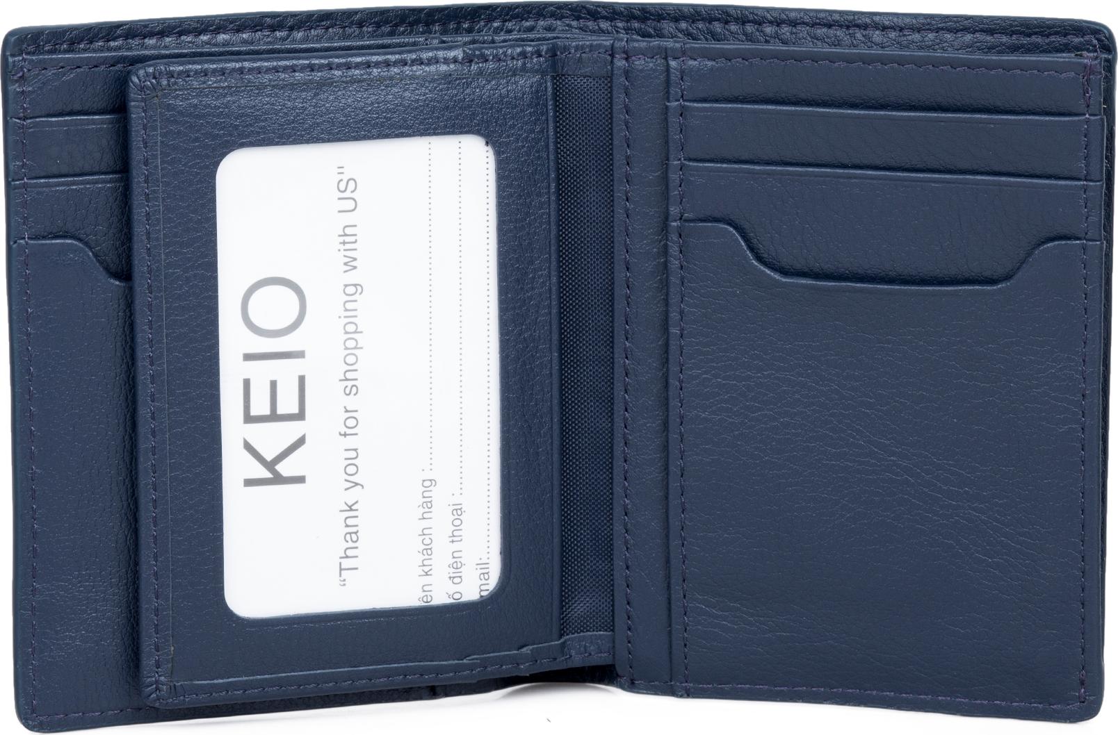 Ví Đứng Nam Nữ KEIO NIPPON Da Bò Cao Cấp