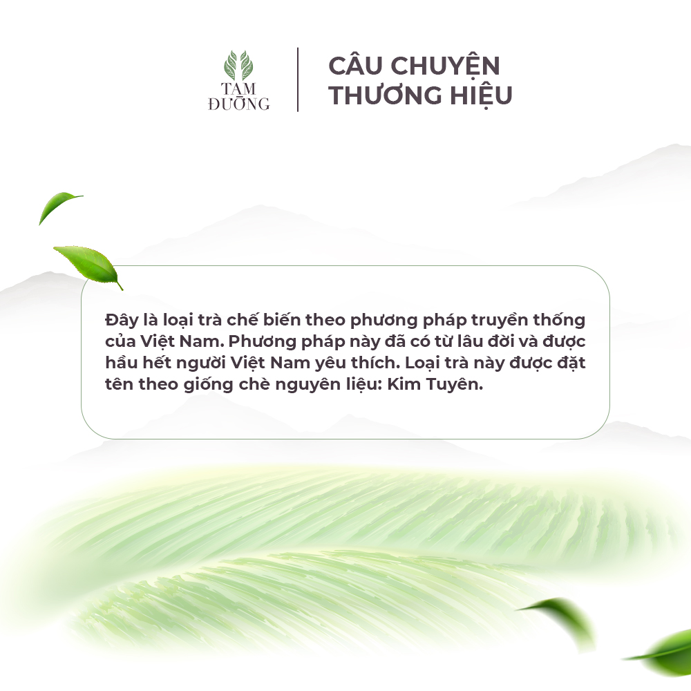 Trà Sạch Kim Tuyên Chính Hiệu Tam Đường Hương Thơm Cốm, Vị Đậm Chát Truyền Thống - Hộp Cứng