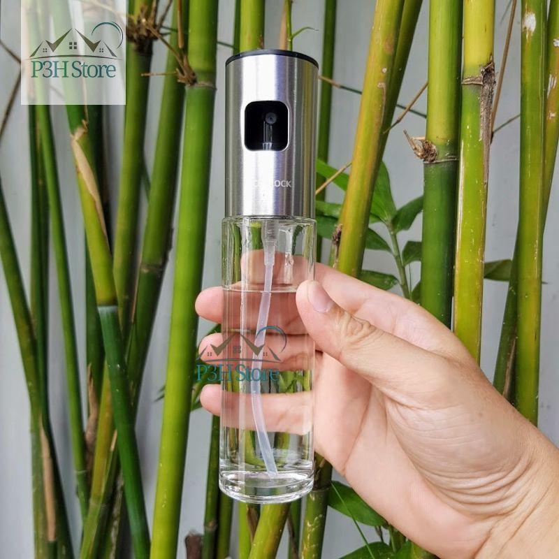 Chai xịt dầu ăn thủy tinh dùng cho đồ nướng, nồi chiên không dầu