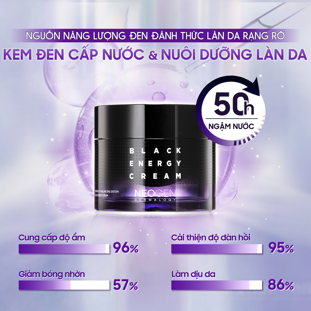 Kem Dưỡng Cấp Nước Cho Da Nhạy Cảm Neogen Dermalogy Black Energy Cream 80ml