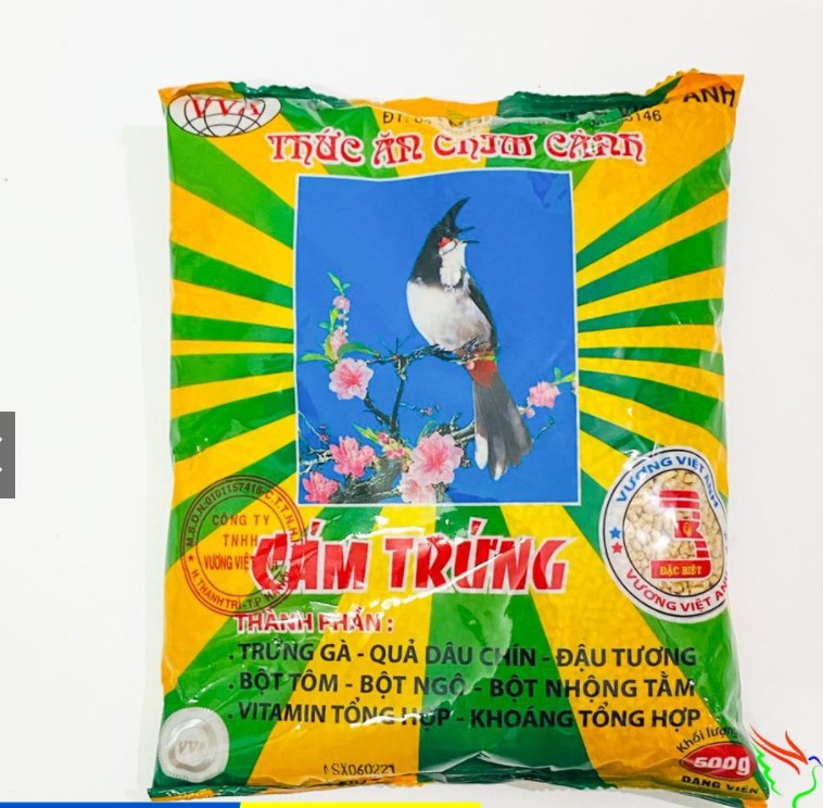 Combo 5 gói Thức ăn cho chim (Cám trứng VIỆT ANH) mỗi gói 500gr