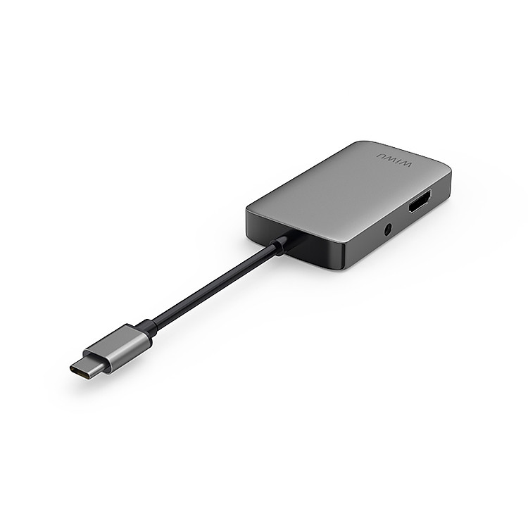Dây cáp sạc Type C đa năng sạc nhanh 3A chuẩn Quickcharge QC 3.0 đầu sạc 2 in 1 USB-C + Type-A ra Type C hiệu WIWU ED-106 - Hàng nhập khẩu