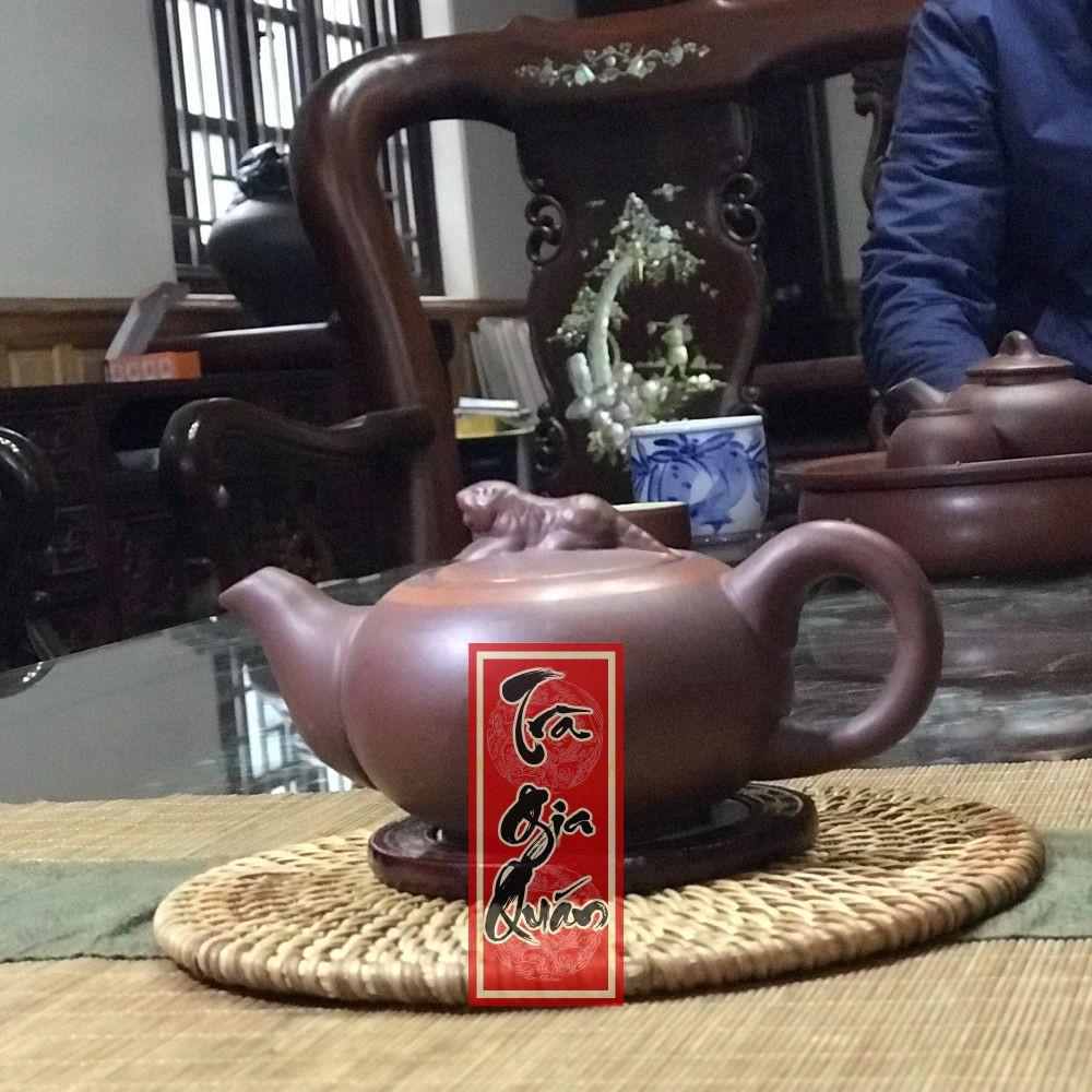 Ấm Trà Đạo Tử Sa Bát Tràng Họa Tiết Trơn Dáng Mai Hoa Dung Tích 220ml ABTTH 10