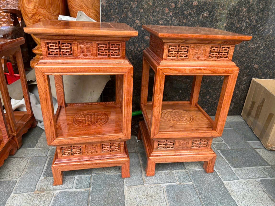 Đôn đèn gỗ hương,đôn 2 tầng cao 60 mặt 30 cm và 38 cm