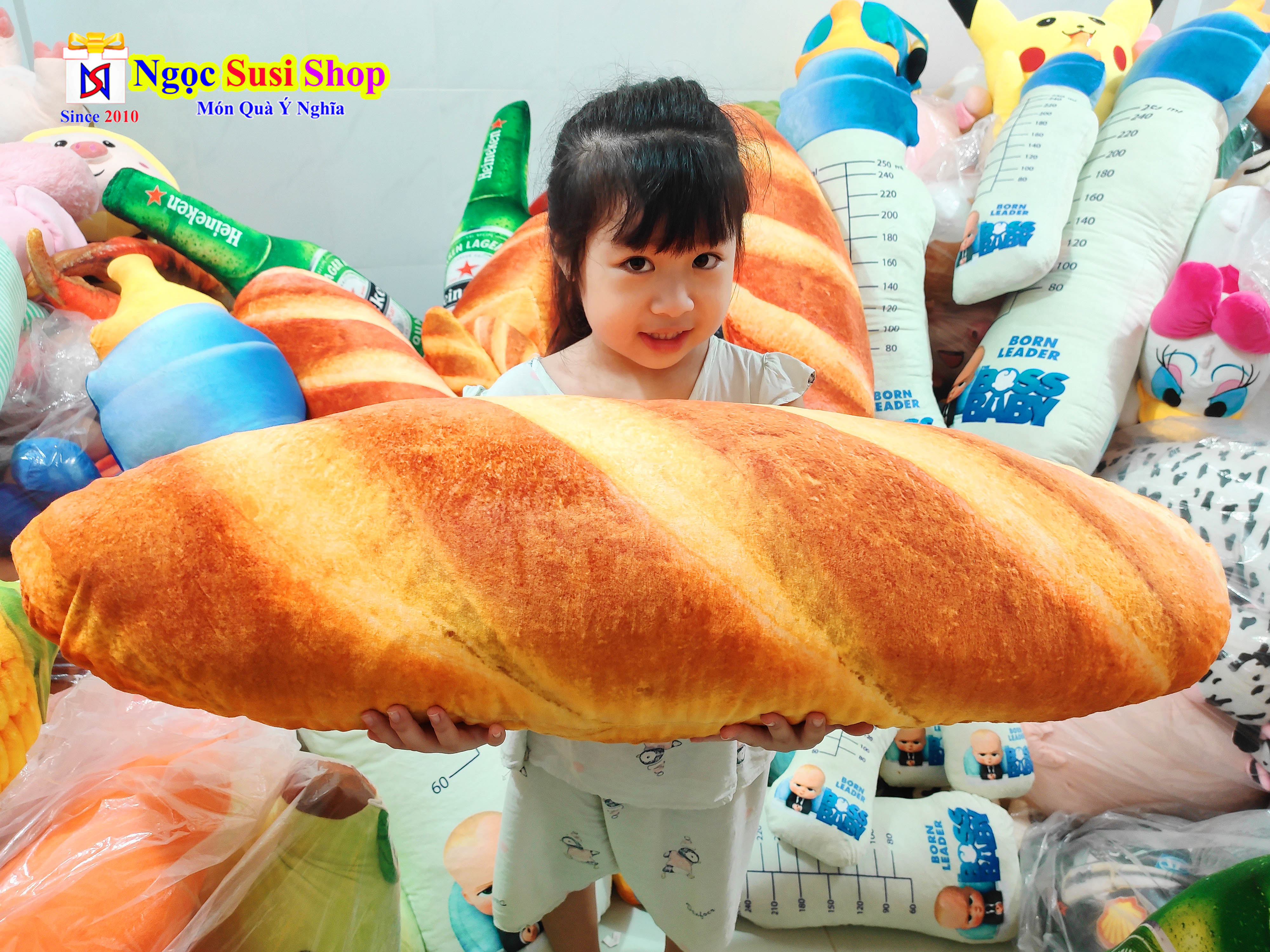 GỐI ÔM BÁNH MÌ 3D SIÊU TO KHỔNG LỒ