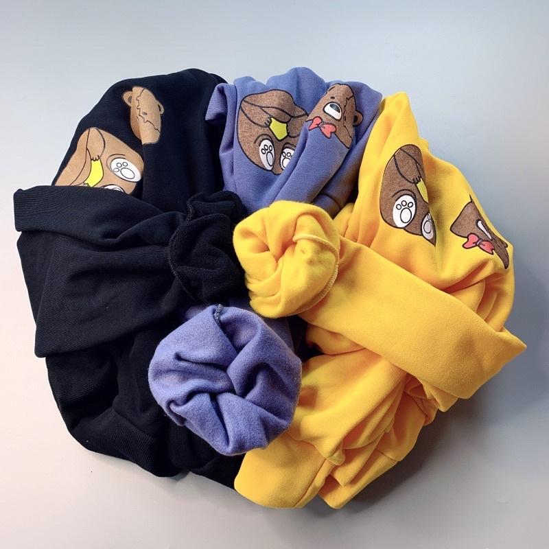 Áo hoodie nam nữ nỉ bông qc form rộng tay phồng cánh dơi sweater GẤU NÂU RỚT ĐẦU