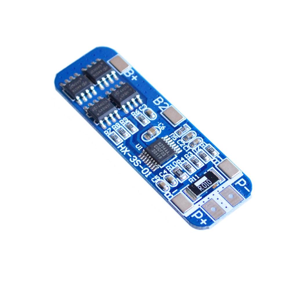 Mạch sạc 3S bảo vệ pin lithium 12V18650 11.1V 12.6V chống sạc quá mức và xả quá mức đỉnh 10A bảo vệ quá dòng