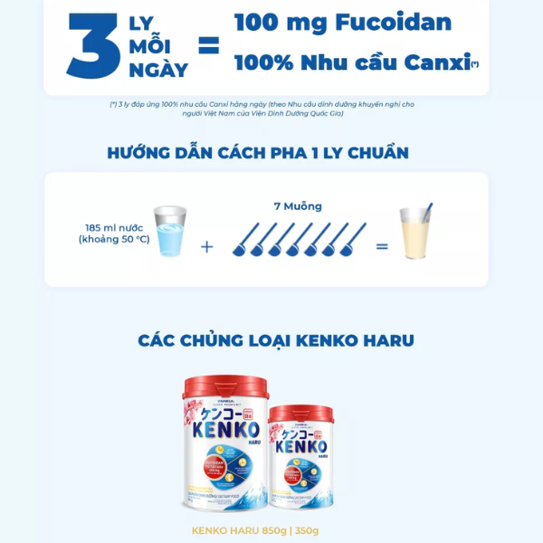 Sữa bột Vinamilk KenKo Haru dành cho người lớn - Hộp thiếc 350g