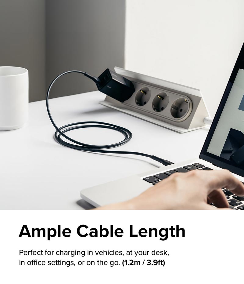 Cáp sạc nhanh cho điện thoại/laptop/tablet RINGKE Fast Charging Pastel Cable C-to-C nhiều màu - Hàng Chính Hãng