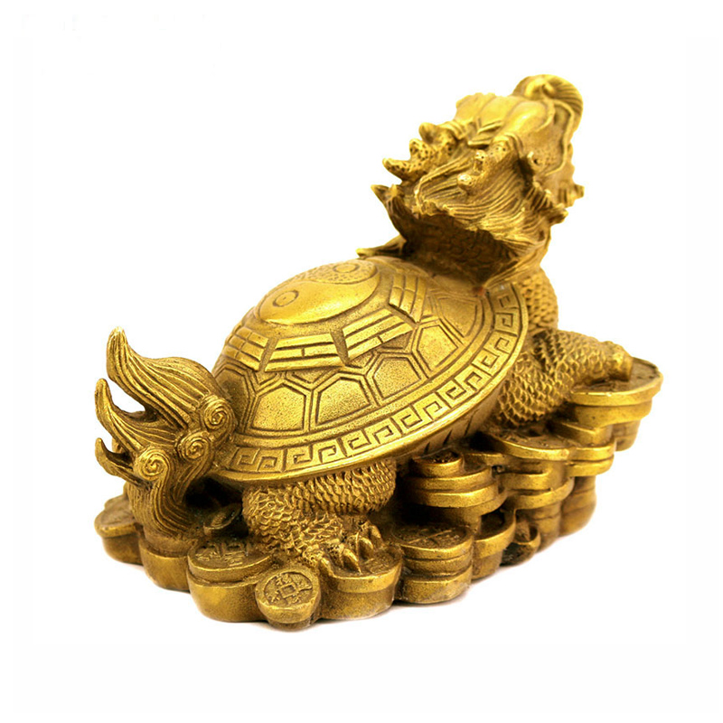 Tượng Long quy bát quái rùa đầu rồng bằng đồng thau phong thủy Tâm Thành Phát
