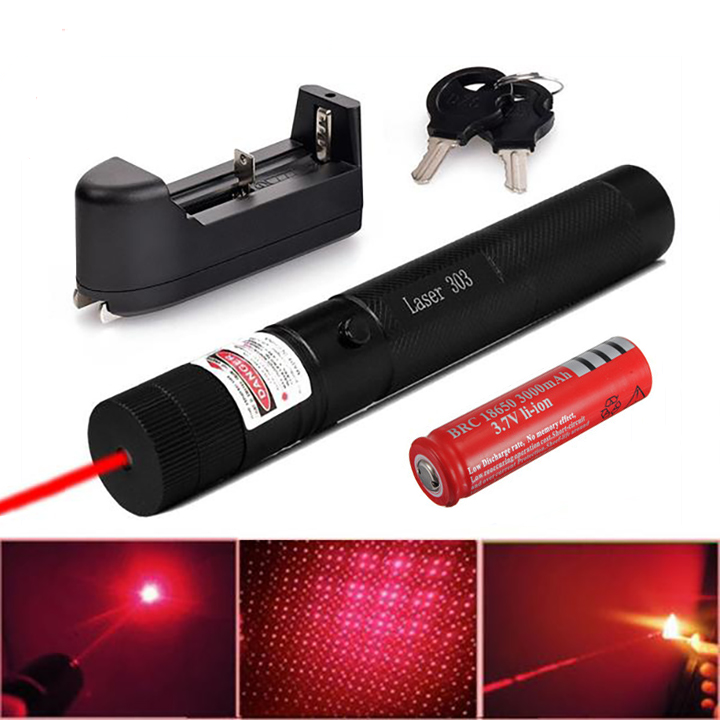 Đèn pin Laser Laze MV – 303 (Đen) tặng pin sạc và sạc