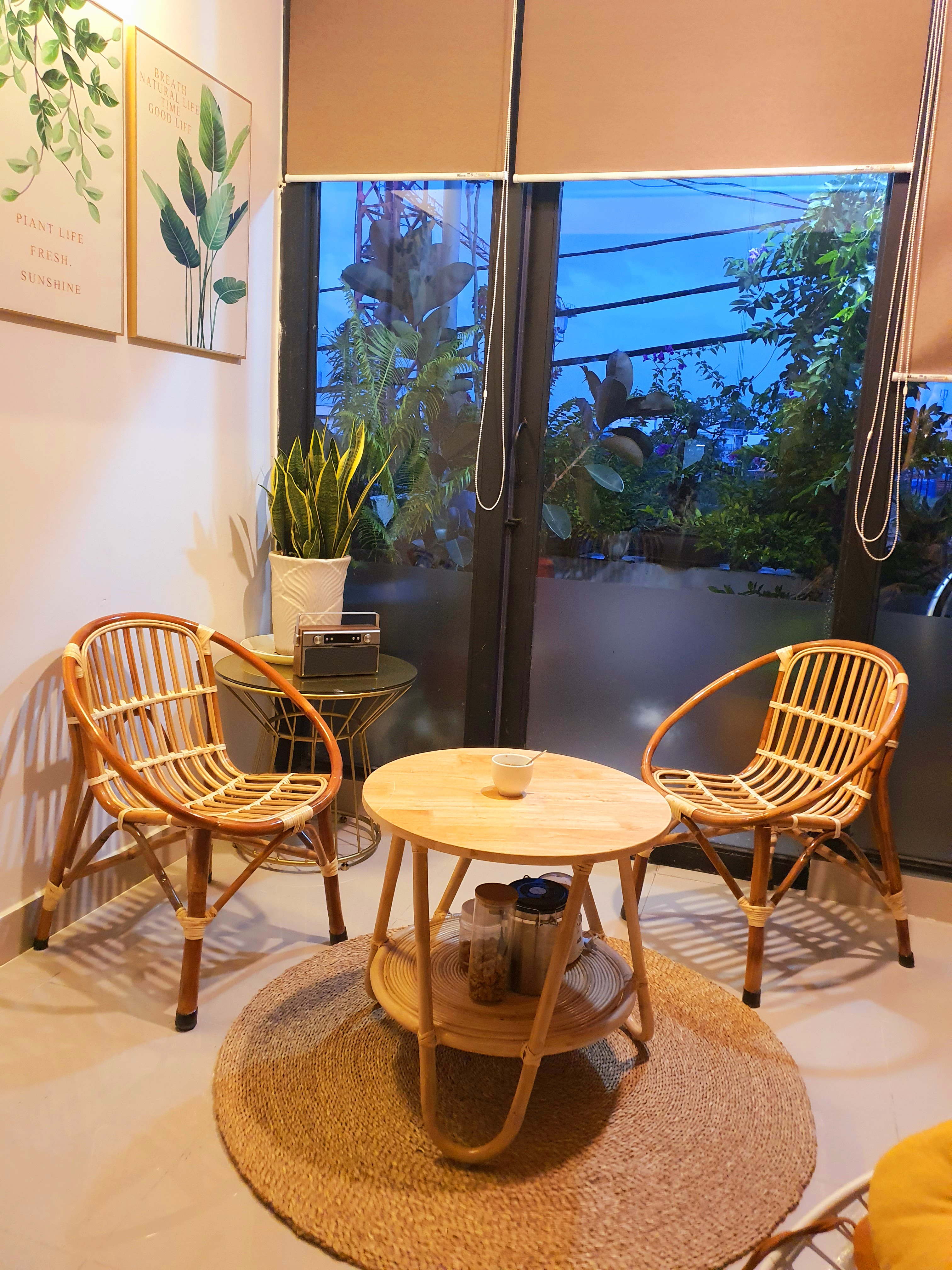 Bộ bàn ghế mây tự nhiên M2