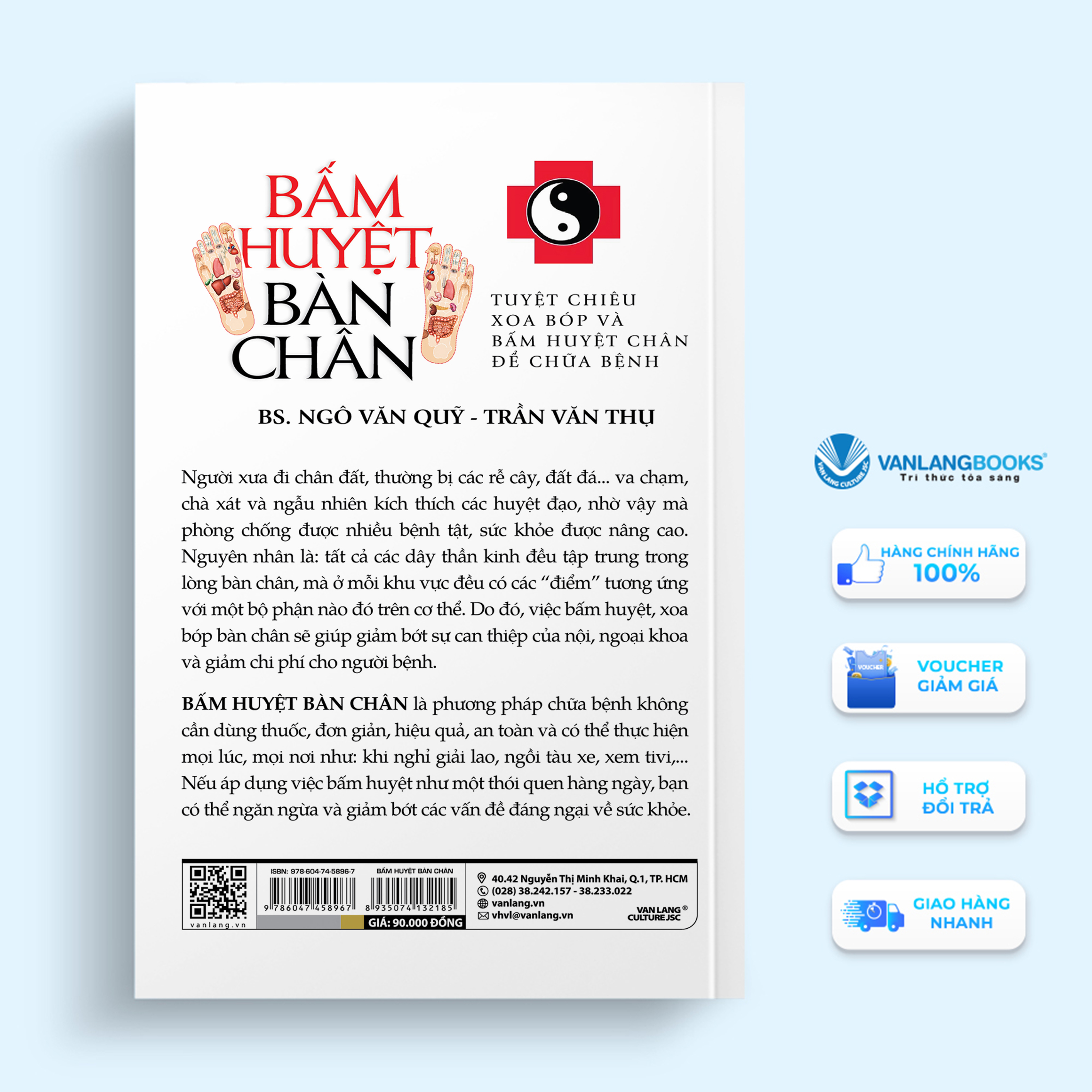 Bấm Huyệt Bàn Chân - Vanlangbooks - Tái Bản 2023