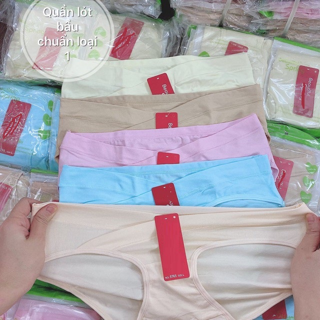 Combo 05 quần lót cho bà bầu cotton đẹp