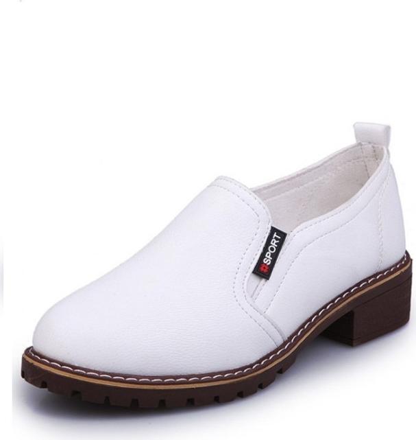 Giày slip on da trơn đế nâu S207