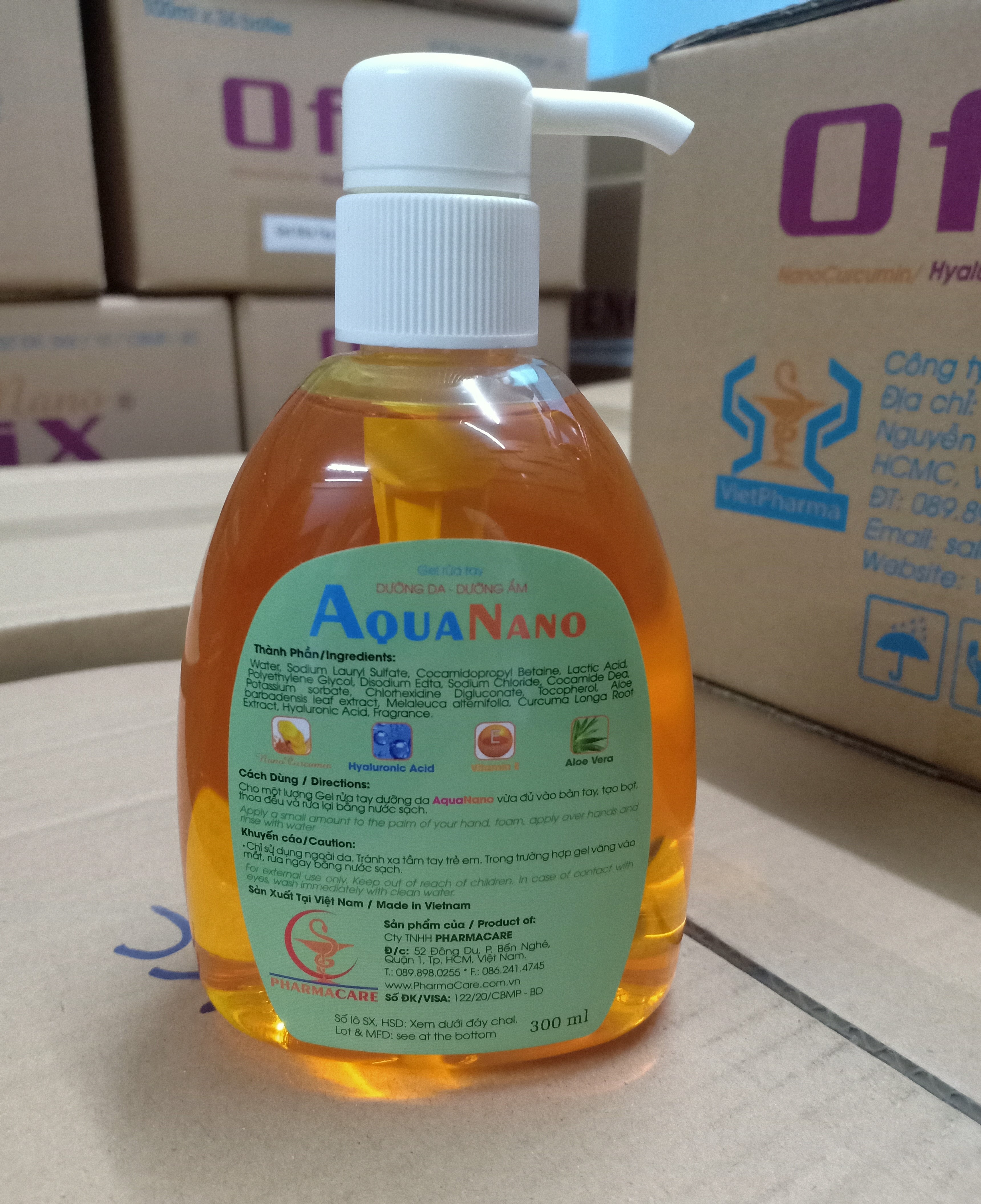 Combo 3 tặng 1 : Gel Rửa tay Dưỡng Da - Dưỡng ẩm AQUA NANO 300ml