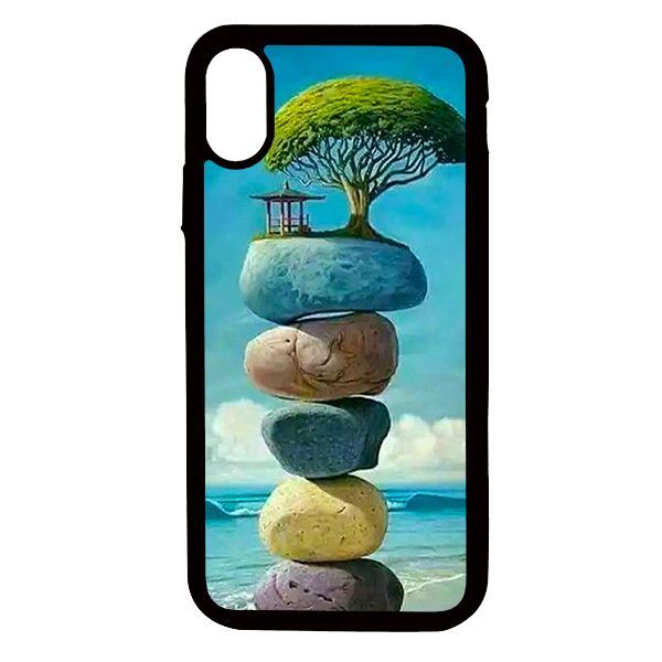 Ốp lưng cho điện thoại Iphone Xs Cây và đá - Hàng chính hãng