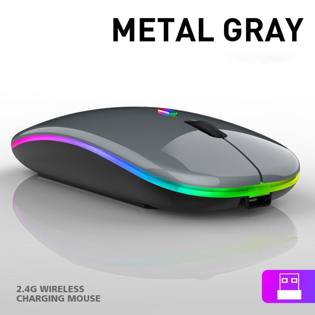 Chuột Không Dây Bluetooth 2.4G Im Lặng Laptop Chơi Game Chuột Game Thủ Sạc Chuột Cho Máy Tính 4 Nút Cao Cấp Mause